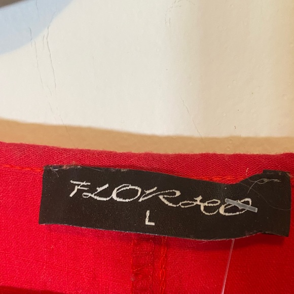 Red Cotton Maxi Dress - Picture 10 of 16